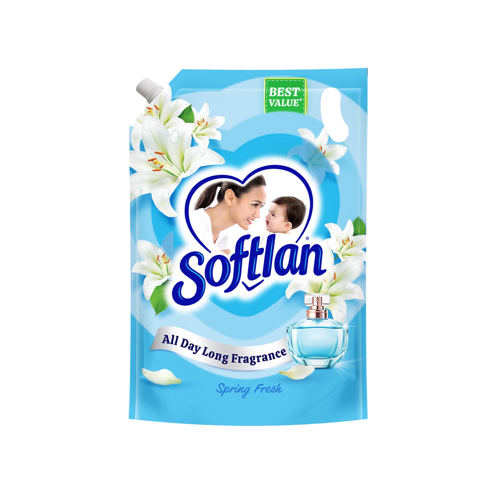 Softlan Spring Fresh Fabric Softener Refill 1.4L