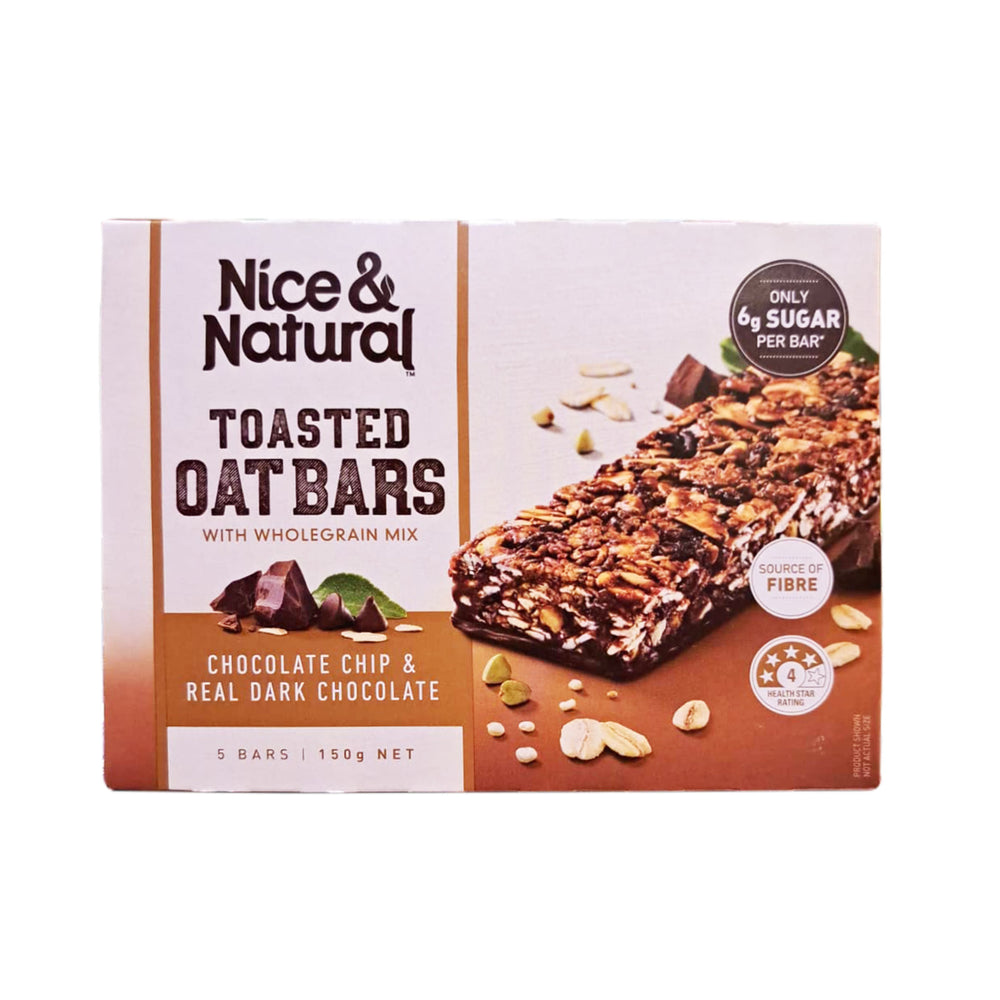 Nice and Natural Toasted Oat Bar with Chocolate Chips 150g