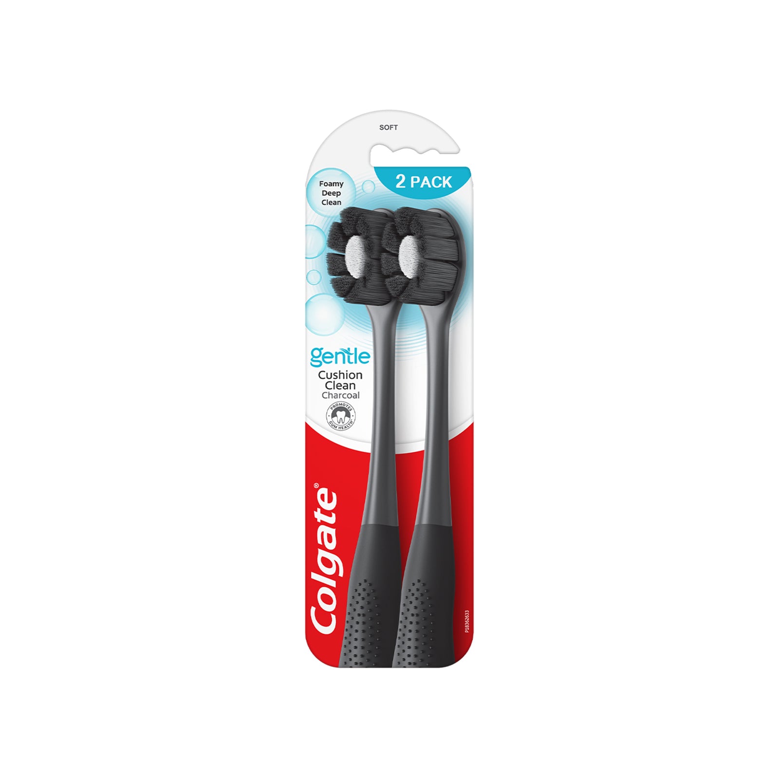 Colgate Cushion Clean Charcoal Toothbrush 2pcs/pack