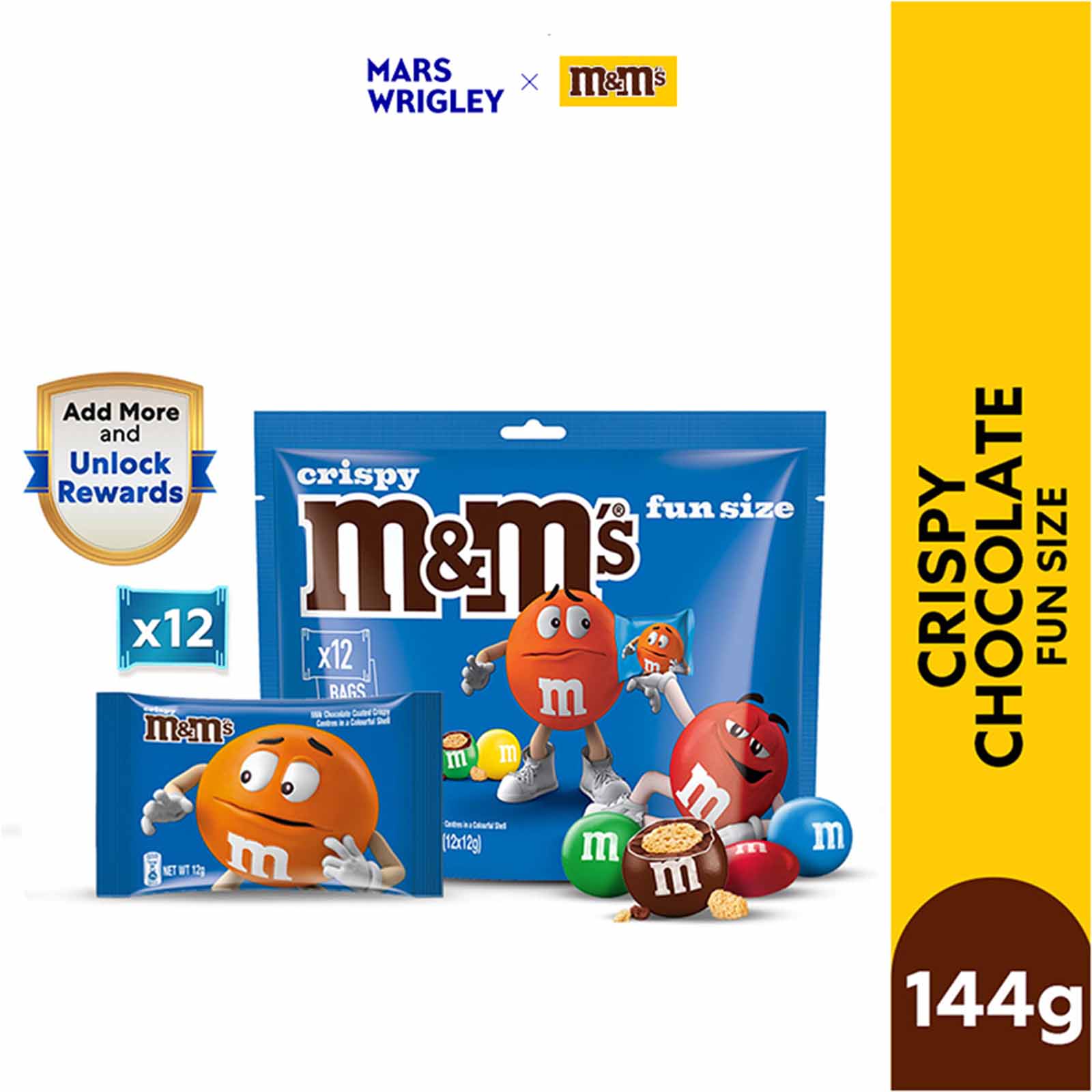 M&Ms Crispy Funsize 144g