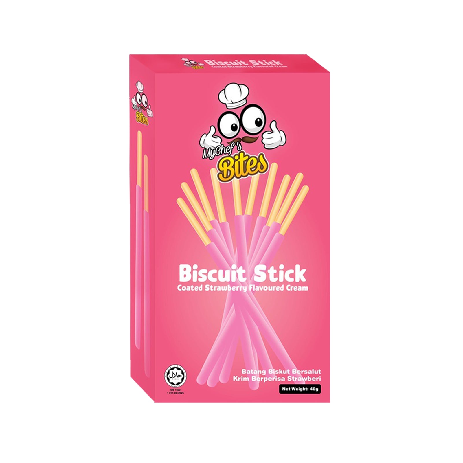 Mychefs Bites Strawberry Stick 40g