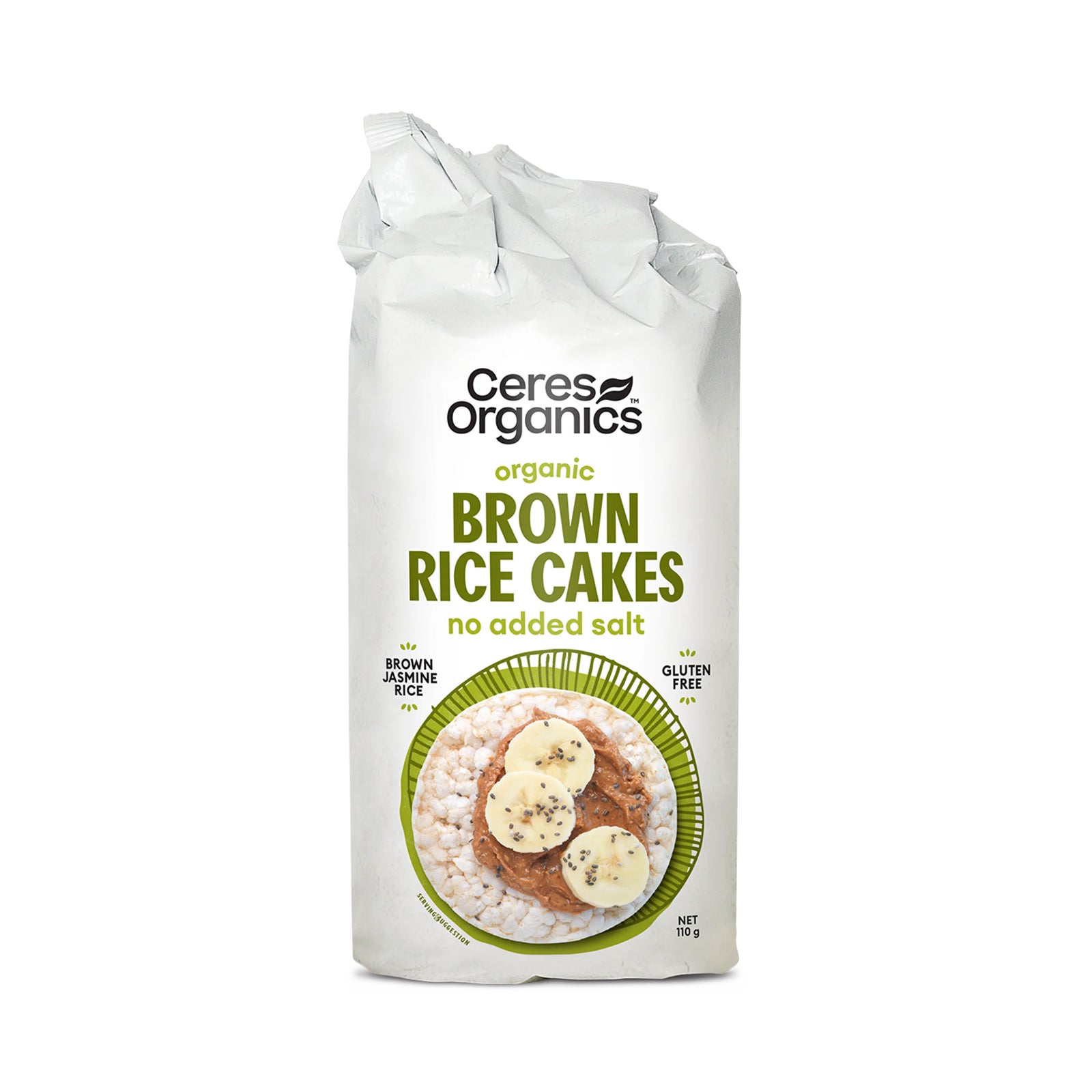 Ceres Organic Brow Rice Cake No Added Salt 110g