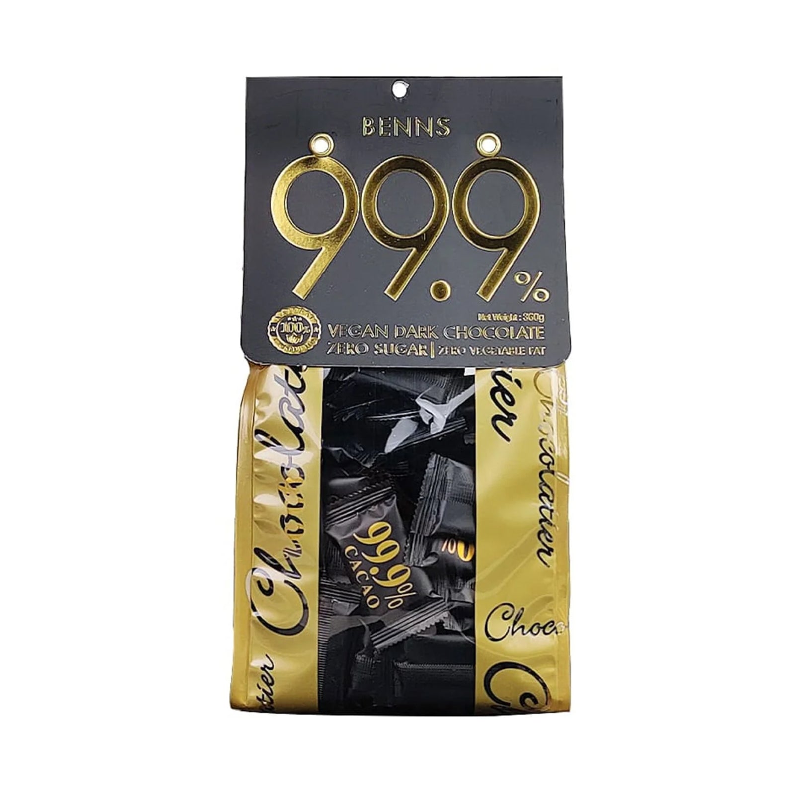 Benns 99.9% Zero Sugar Dark Chocolate 360g