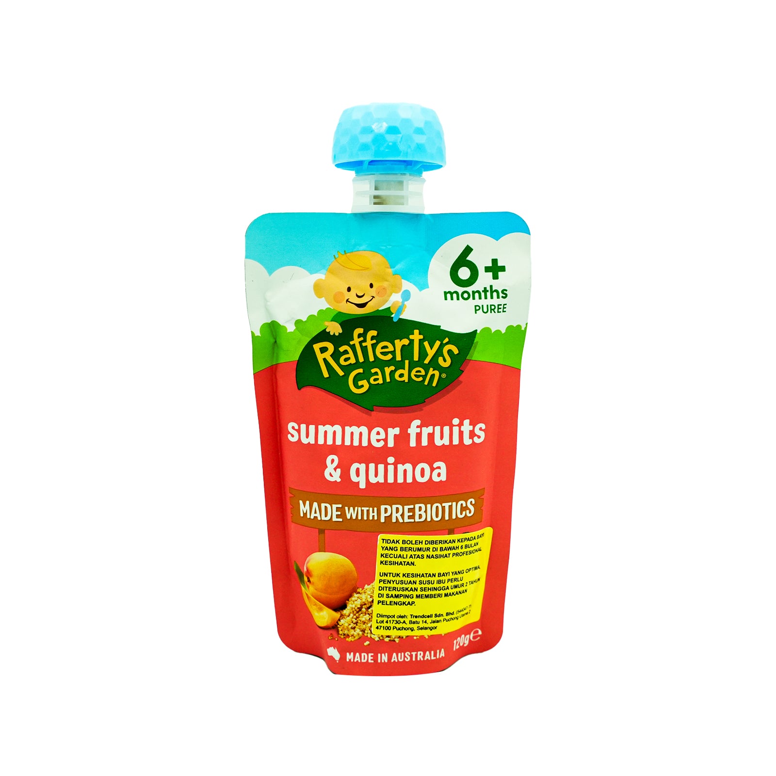 Raffertys Garden Summer Fruits and Quinoa Baby Food Puree 120g