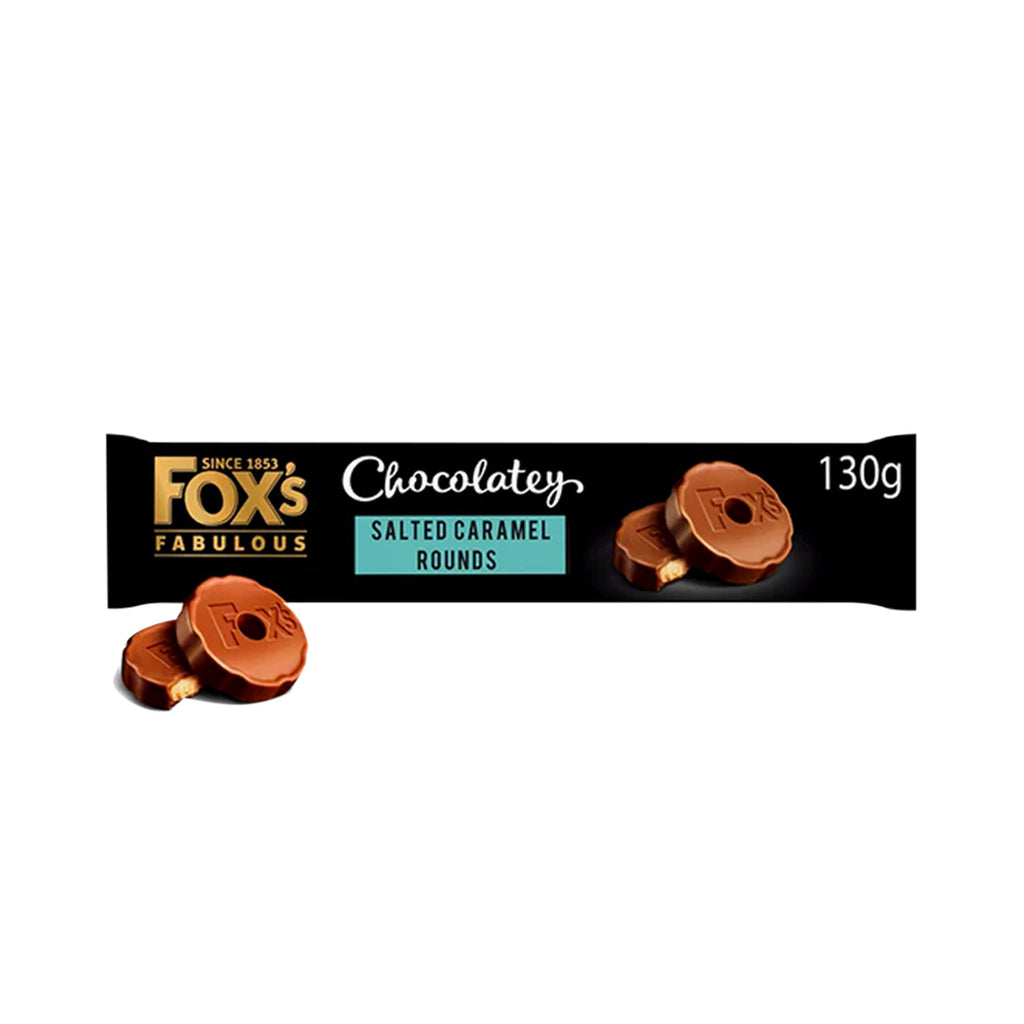 Foxs Chocolatey Salted Caramel Chocolate Rounds 130g