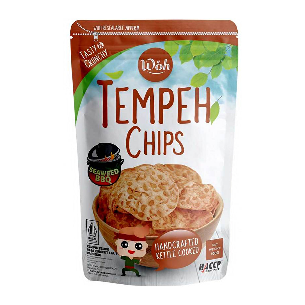 Woh Seaweed Bbq Tempeh Chips 100g