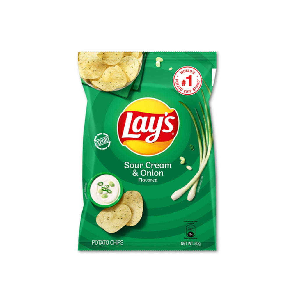 Lays Sour Cream and Onion Potato Chips 50g