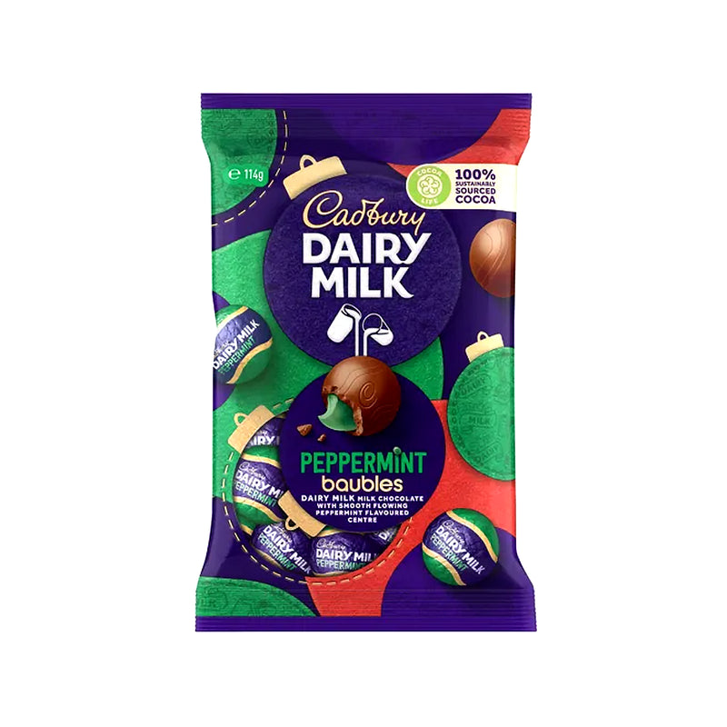 Cadbury Dairy Milk Peppermint Baubles 114g