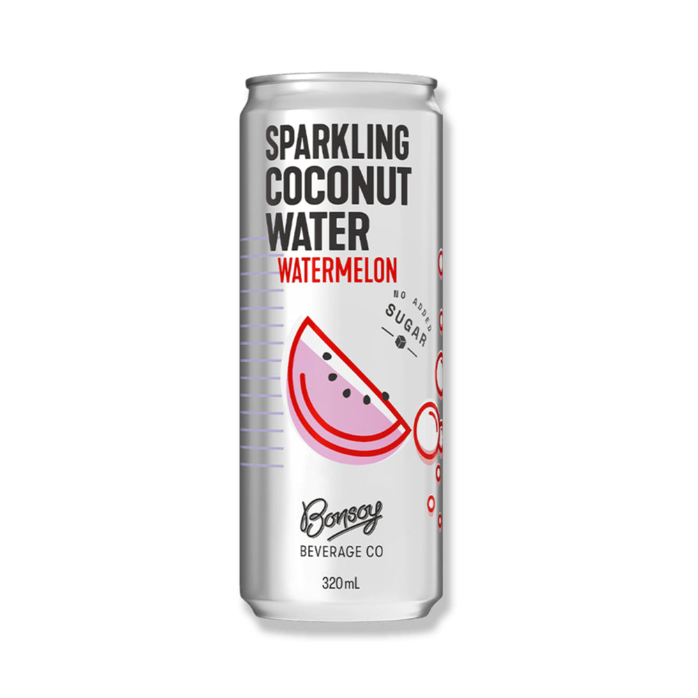 Bonsoy Sparkling Coconut Water Watermelon 320ml