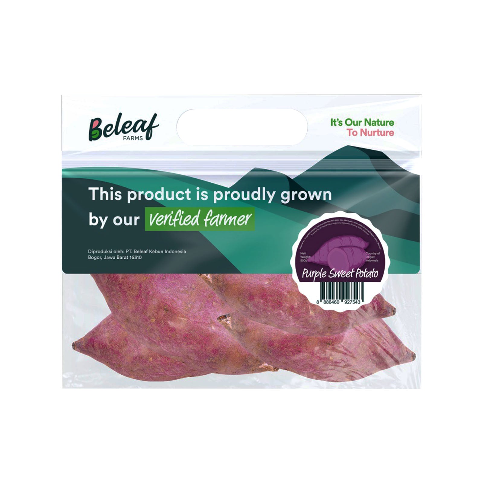 Beleaf Purple Sweet Potatoes (Indonesia) 500g
