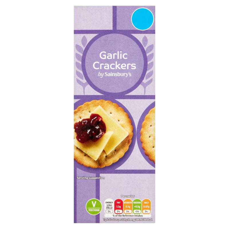 Sainsbury's Garlic Crackers 185g