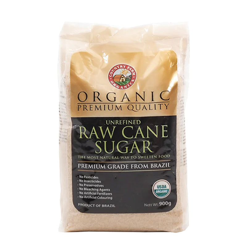 Country Farm Organic Raw Cane Sugar (Packet) 900 x 2