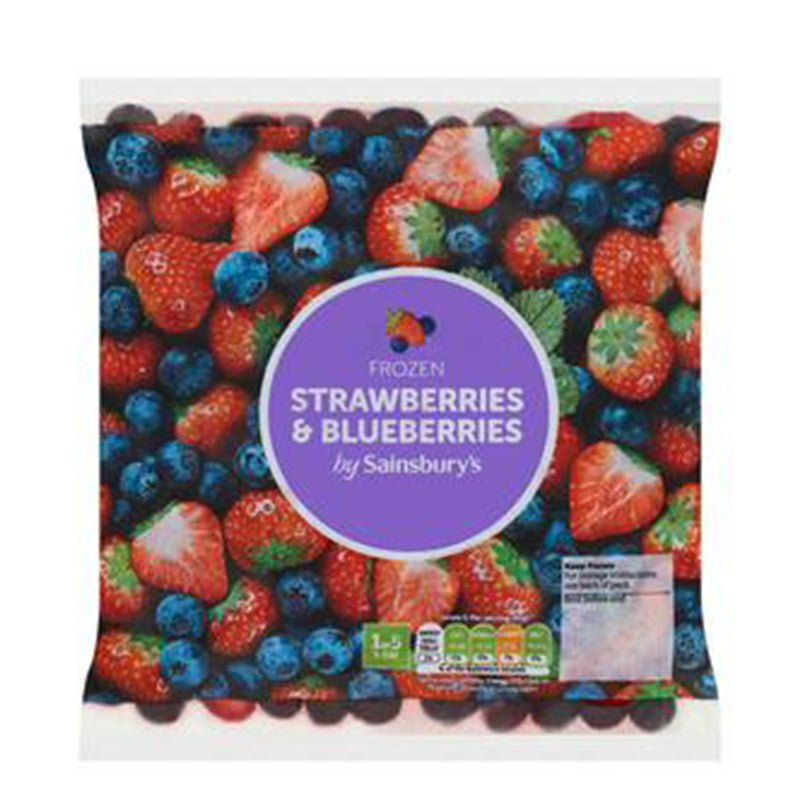 Sainsburys Frozen Strawberry And Blueberries 400g