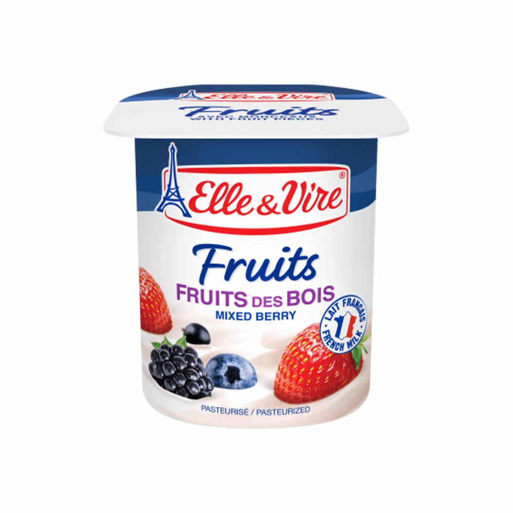 Elle and Vire Mixed Berry Yoghurt 125g