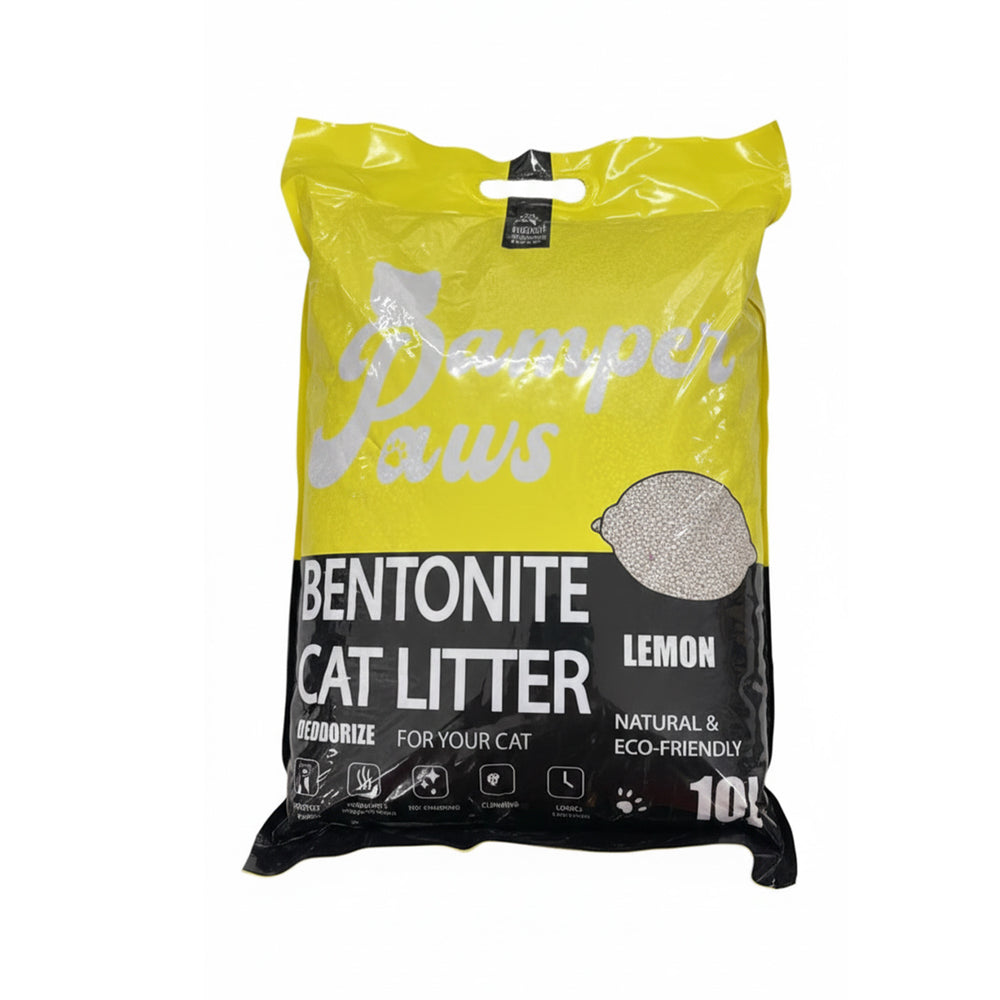 Pamper Paws Bentonite Cat Litter Lemon Scent 10L