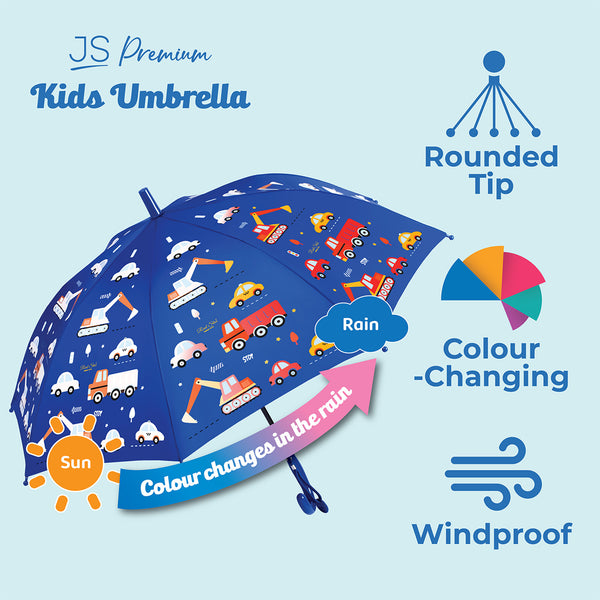 JS Premium Kids Umbrella Blue Excavator 1unit (highest price)