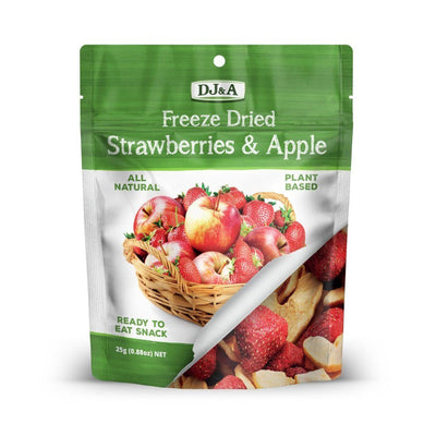 Dj & A Fruity Crisps Dried Strawberry Apple Fruits 25g