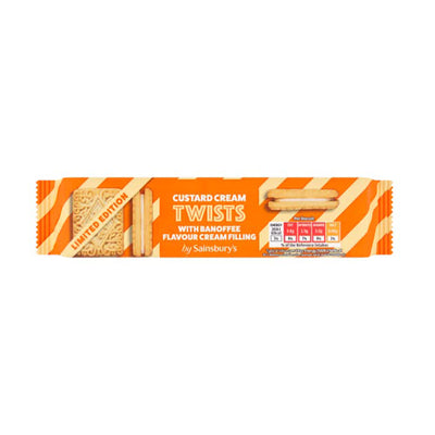 Sainsbury Custard Cream Twits with Banofee Flavour 150g