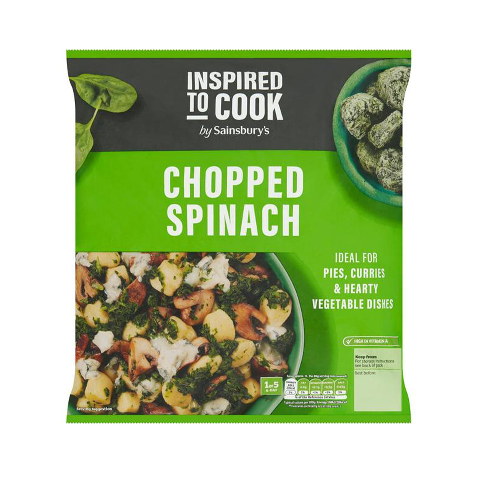 Sainsburys Chopped Spinach 900g