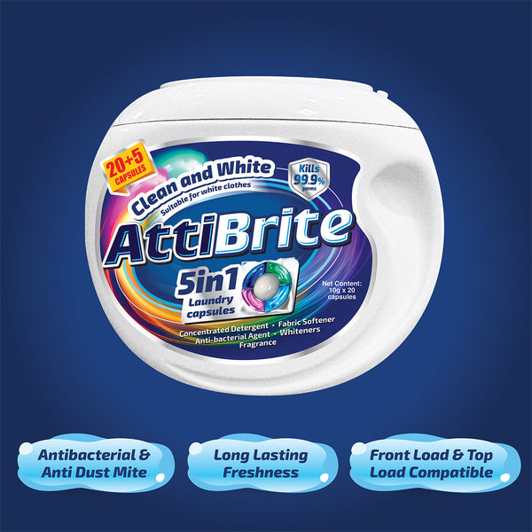 Attibrite Laundry Capsules Clean & White 10g x 20 (highest price)