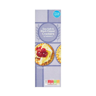 Sainbury's Sea Salt & Black Pepper Crackers 185g