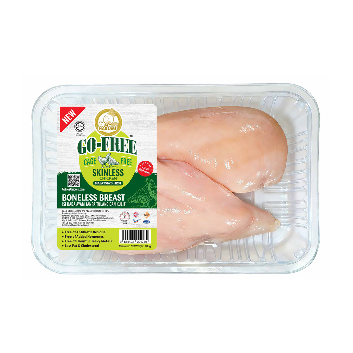 Harumi GoFree Skinless Boneless Chicken Breast 400g