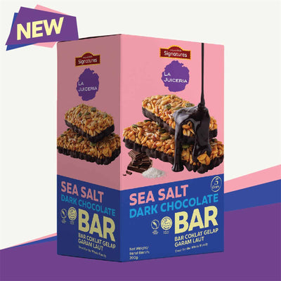Grab Signatures La Juiceria Sea Salt Dark Chocolate Bar 40g