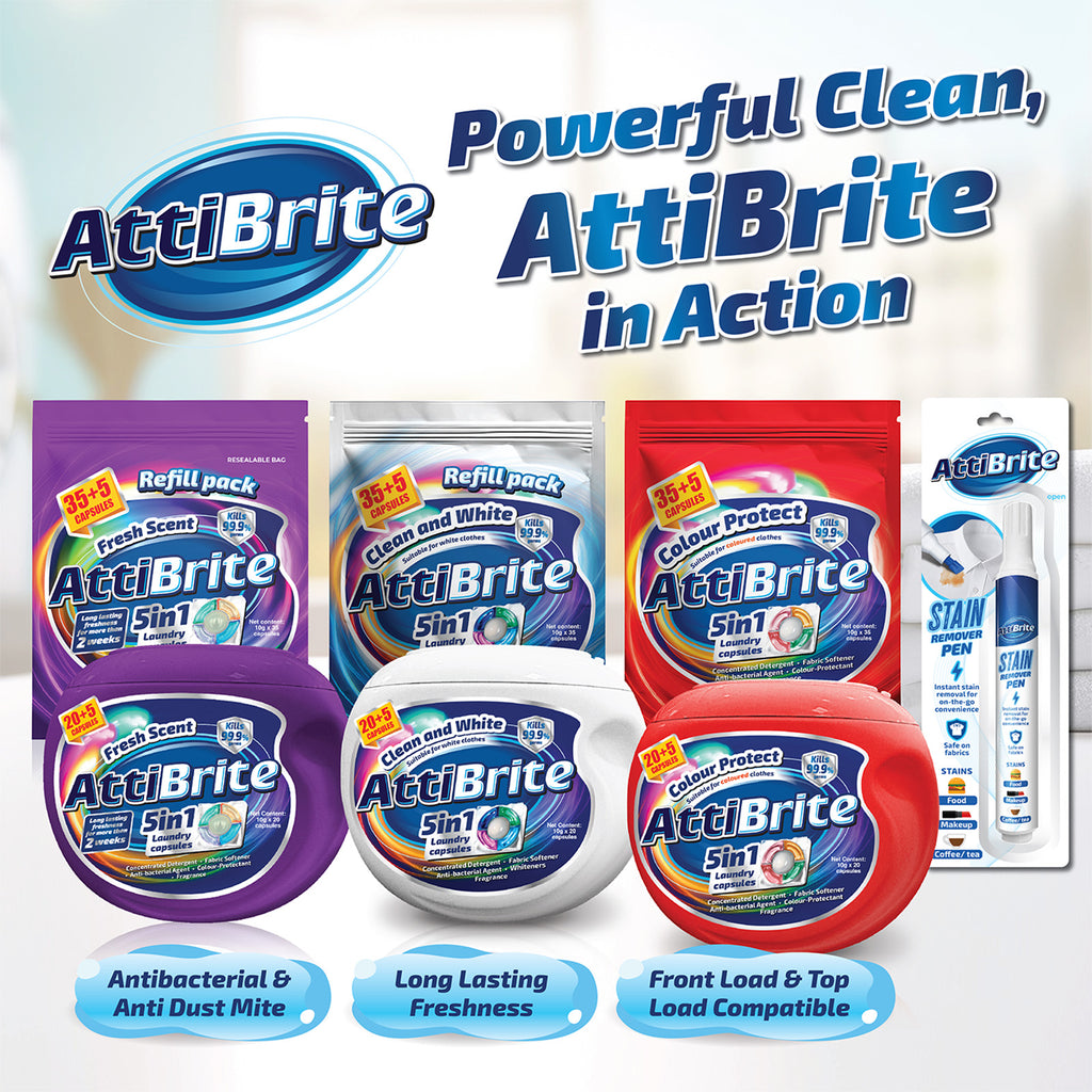 Attibrite Laundry Capsules Colour Protect Refill 10g x 40