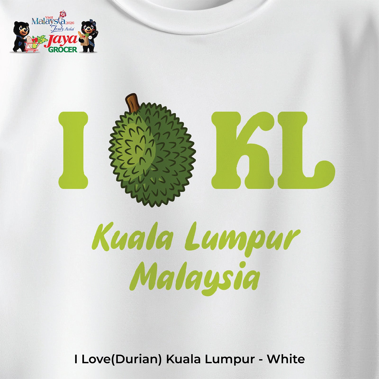 JS Apparel - I Durian KL (White-M)