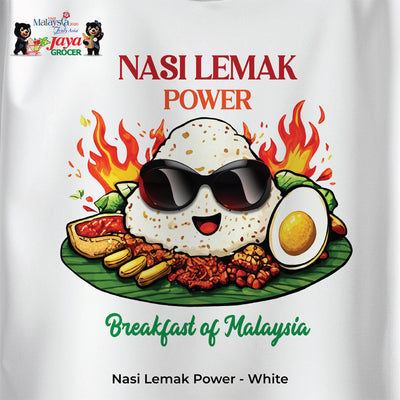 JS Apparel - Nasi Lemak Power (White-M)