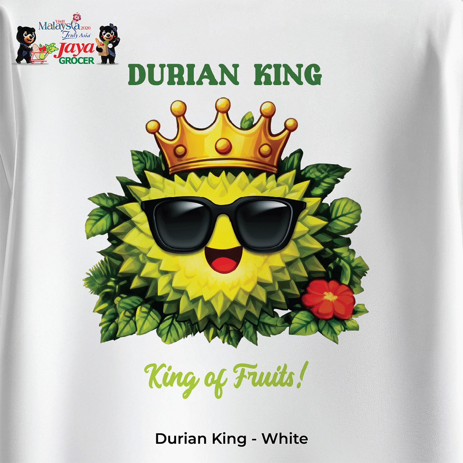 JS Apparel - Durian King (White-XL)