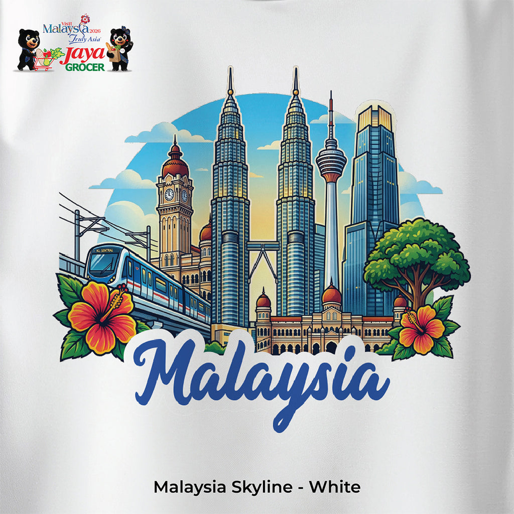 JS Apparel - Malaysia Skyline (White-M)