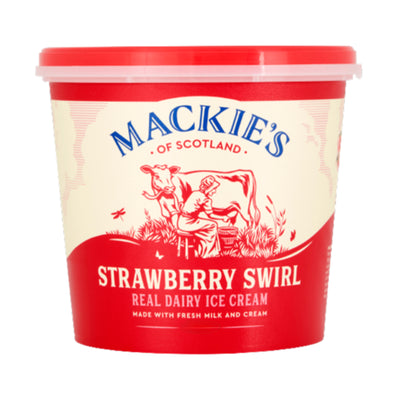 Mackie's Strawberry Swirl Ice Cream Tub 1L