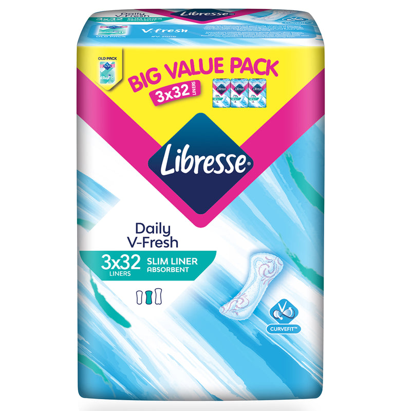 Libresse Daily V-Fresh Slim Panty Liners 32pcs x 3