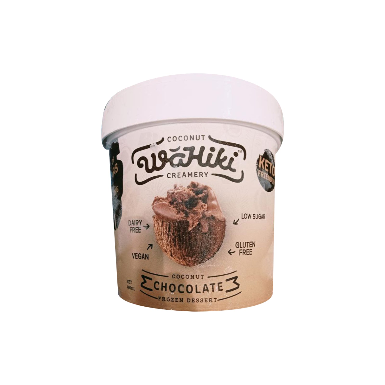 Wahiki Dairy Free Coconut Ice Cream Chocolate 480ml
