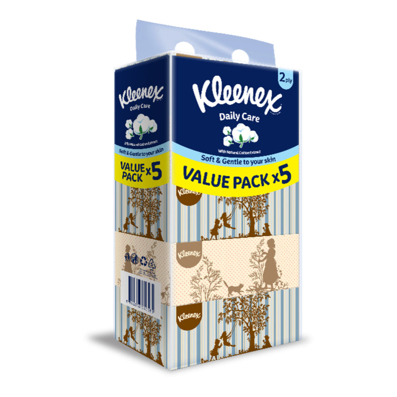 Kleenex Vintage Box Facial Tissue 2Ply 120pcs x 5